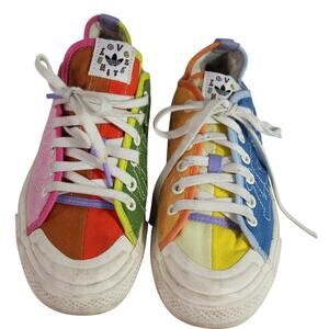 Adidas Nizza Low Pride Pack Love Unites Rainbow Sneakers Mens Size 8 Unisex